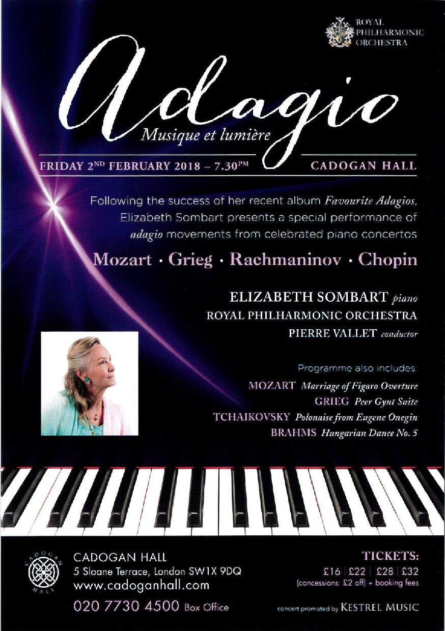 Concert d'Elizabeth Sombart à Londres avec le Royal Philharmonic Orchestra