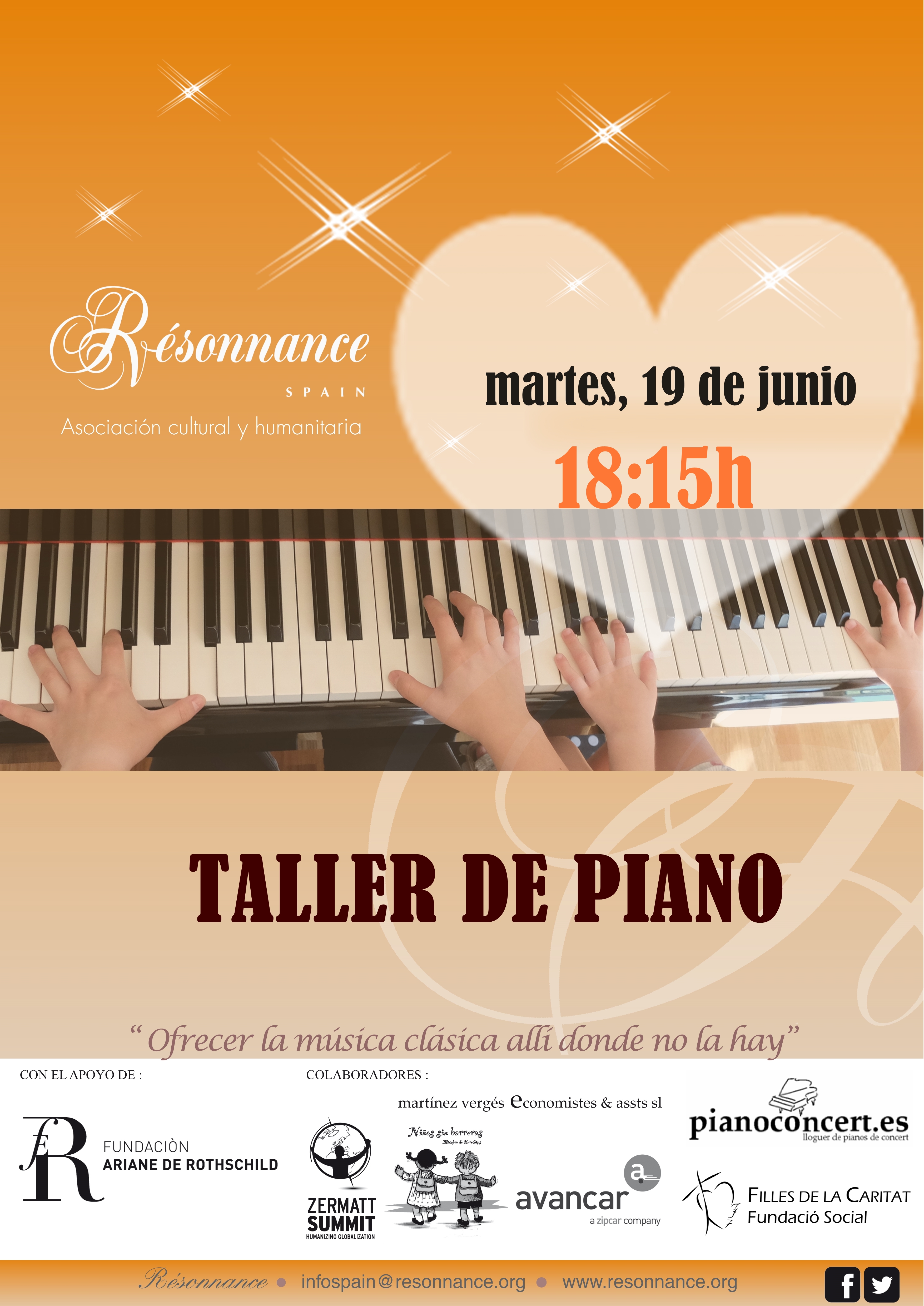 Atelier de Pilar Guarné, pianiste et d'élèves Résonnance