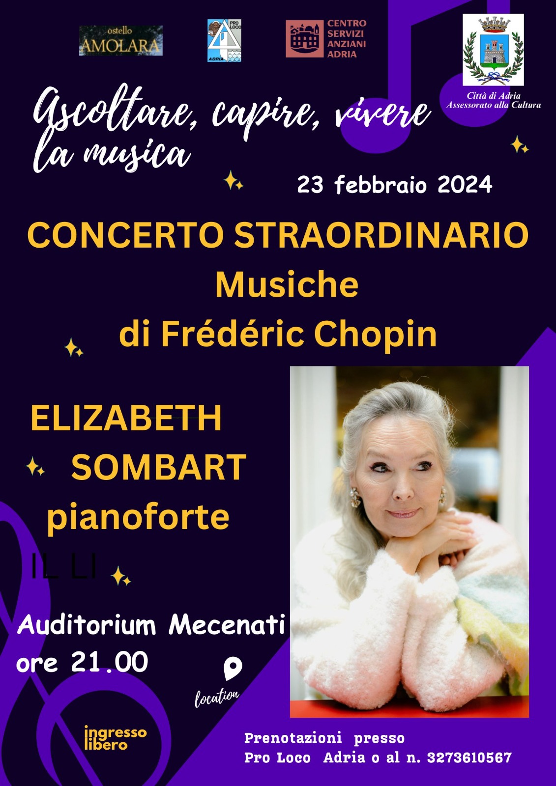 Concert Chopin - nocturnes interprétés par Elizabeth Sombart