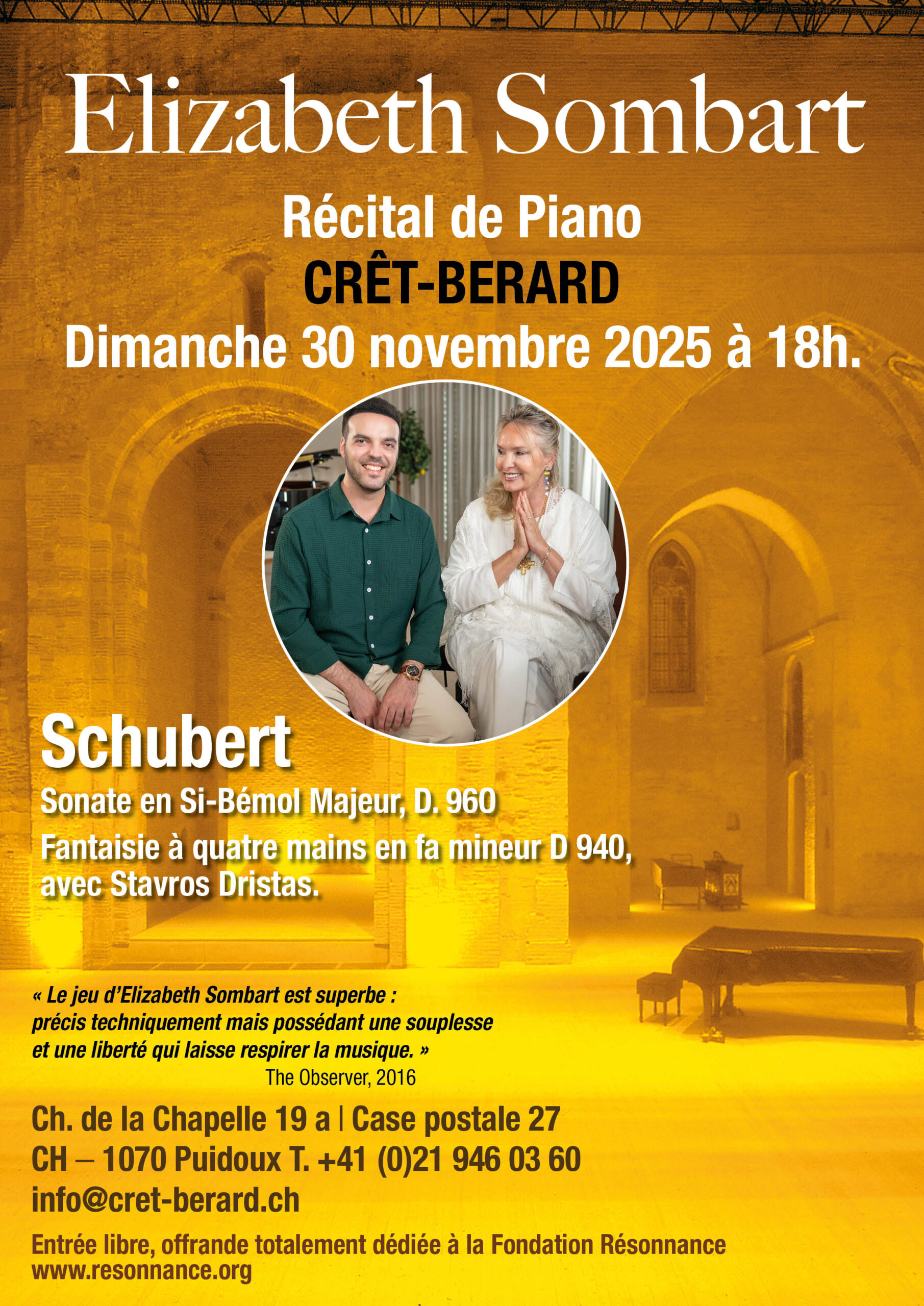 Concert de l'Avent - Crêt-Bérard