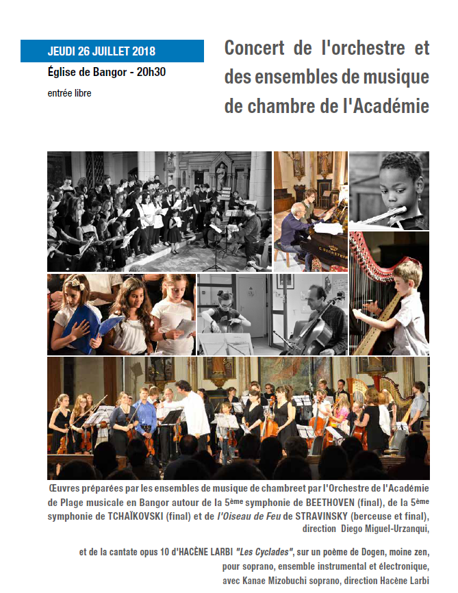 Concert de l'orchestre et des ensembles de musique de chambre de l’académie, direction Diego Miguel-Urzanqui