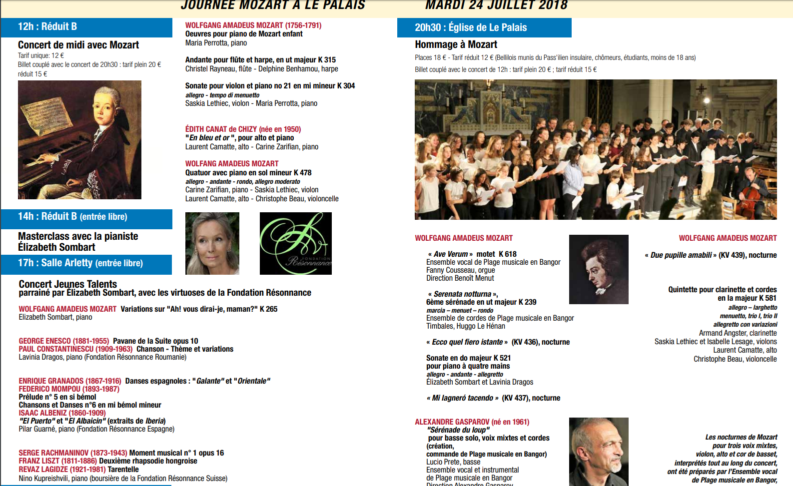 Concert jeunes Talents, avec les virtuoses de la Fondation Résonnance