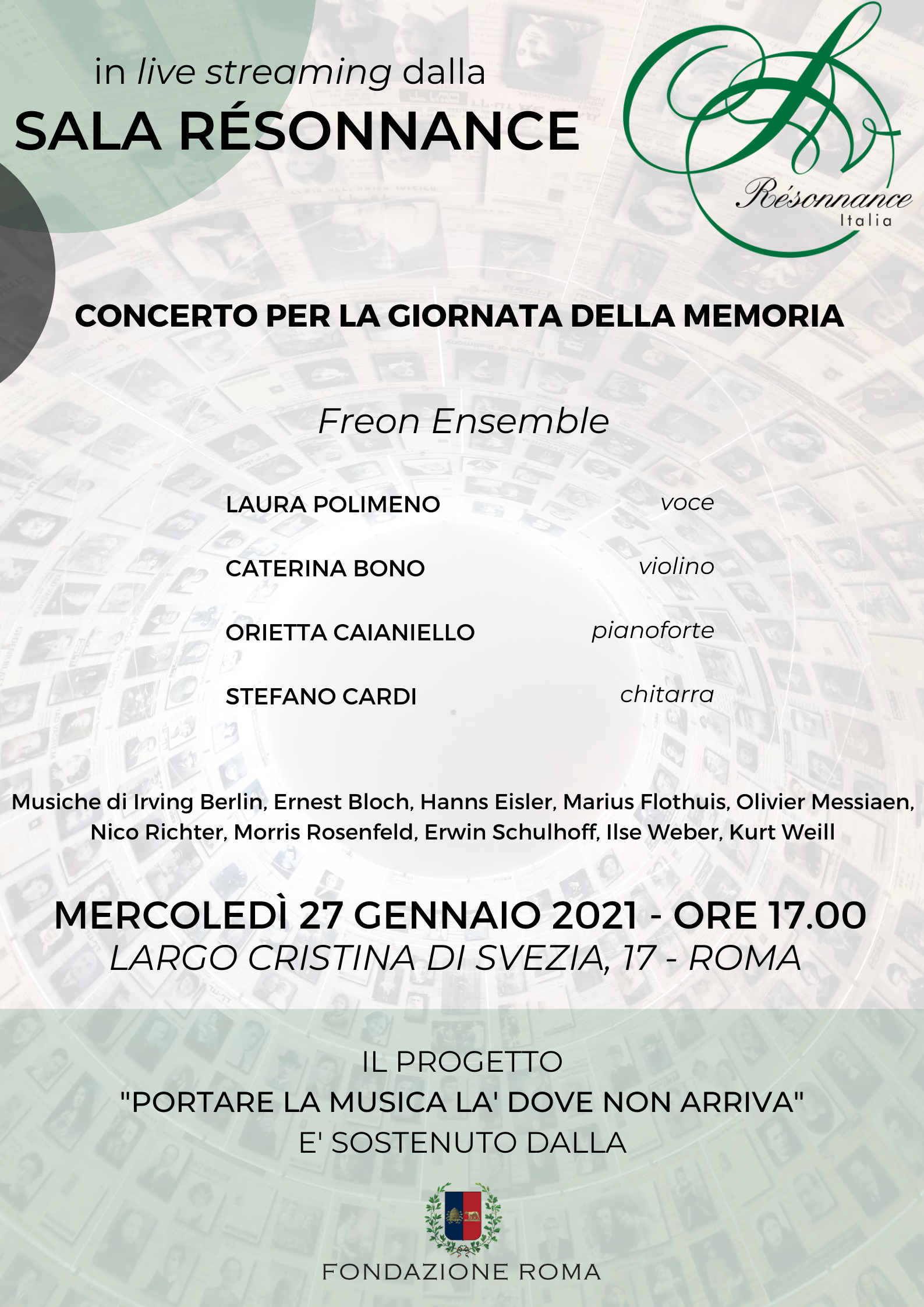 Concerto per la Giornata della Memoria - Freon Ensemble