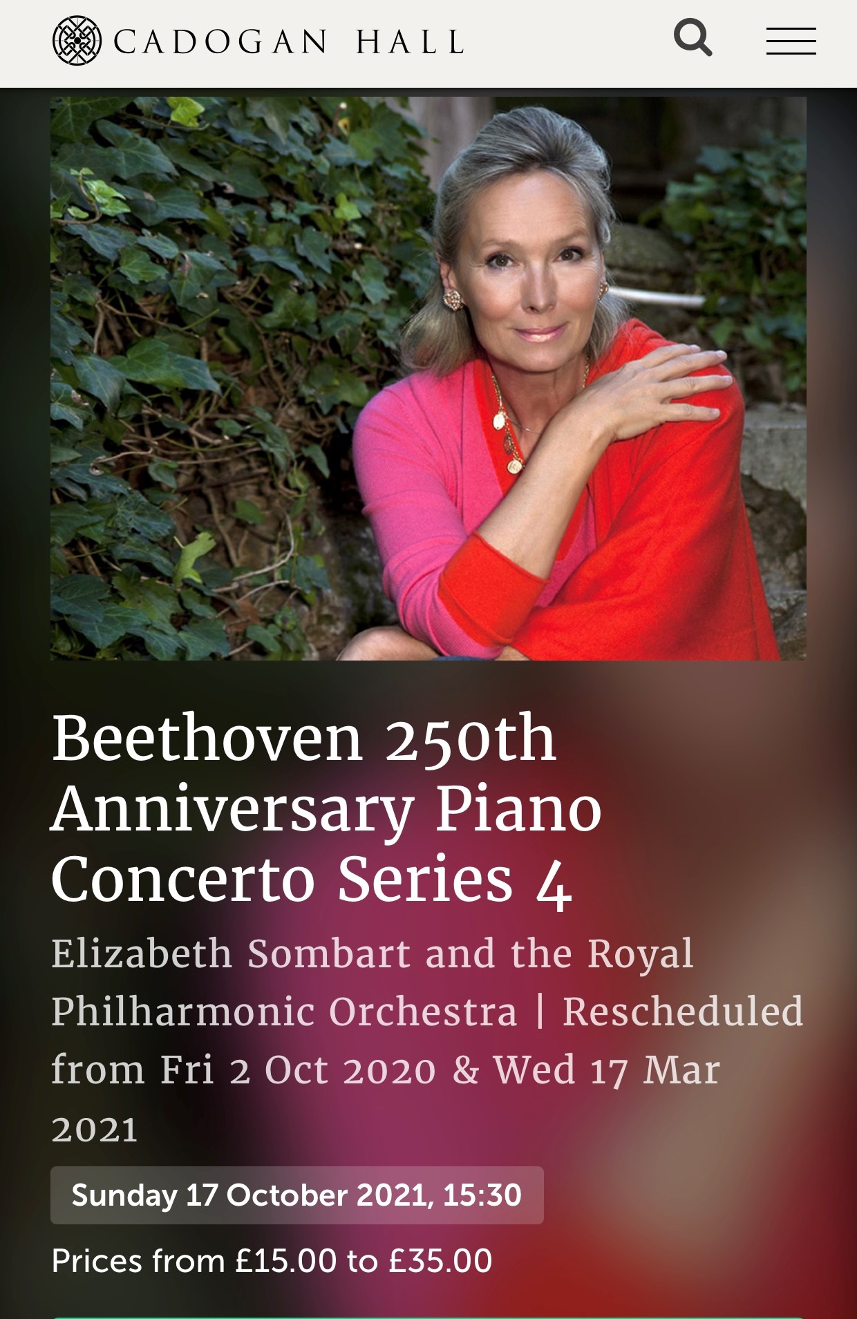 Concerto n°4 et triple avec Elizabeth Sombart et le Royal Philharmonic Orchestra