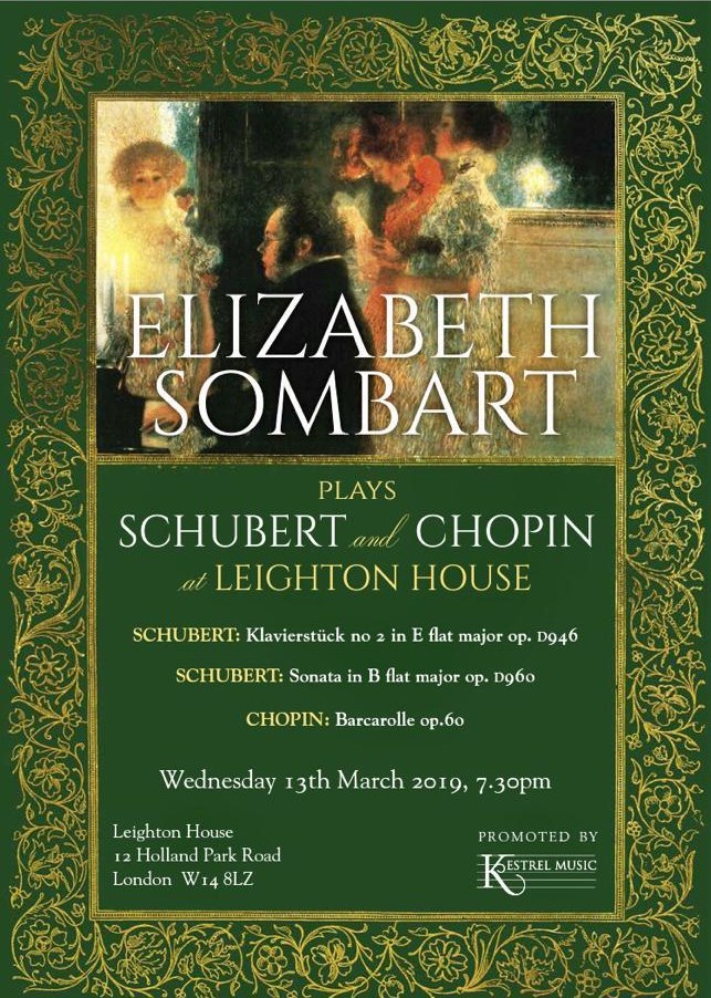 Récital Schubert et Chopin avec Elizabeth Sombart