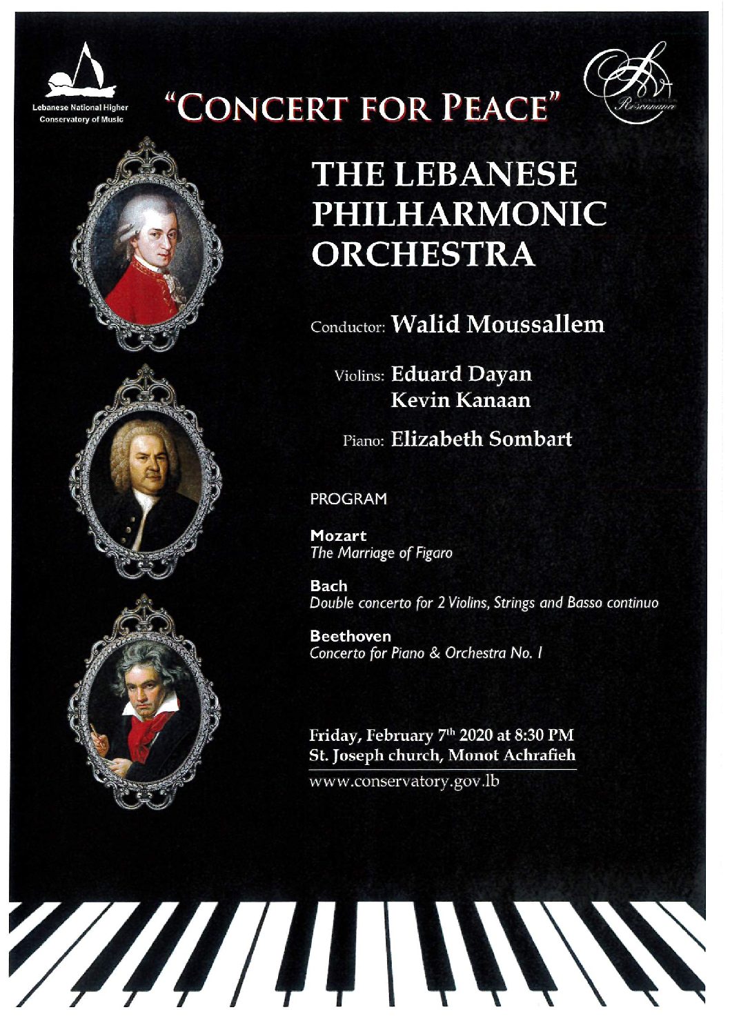 Concert pour la paix avec Elizabeth Sombart et le Lebanese Philharmonic Orchestra