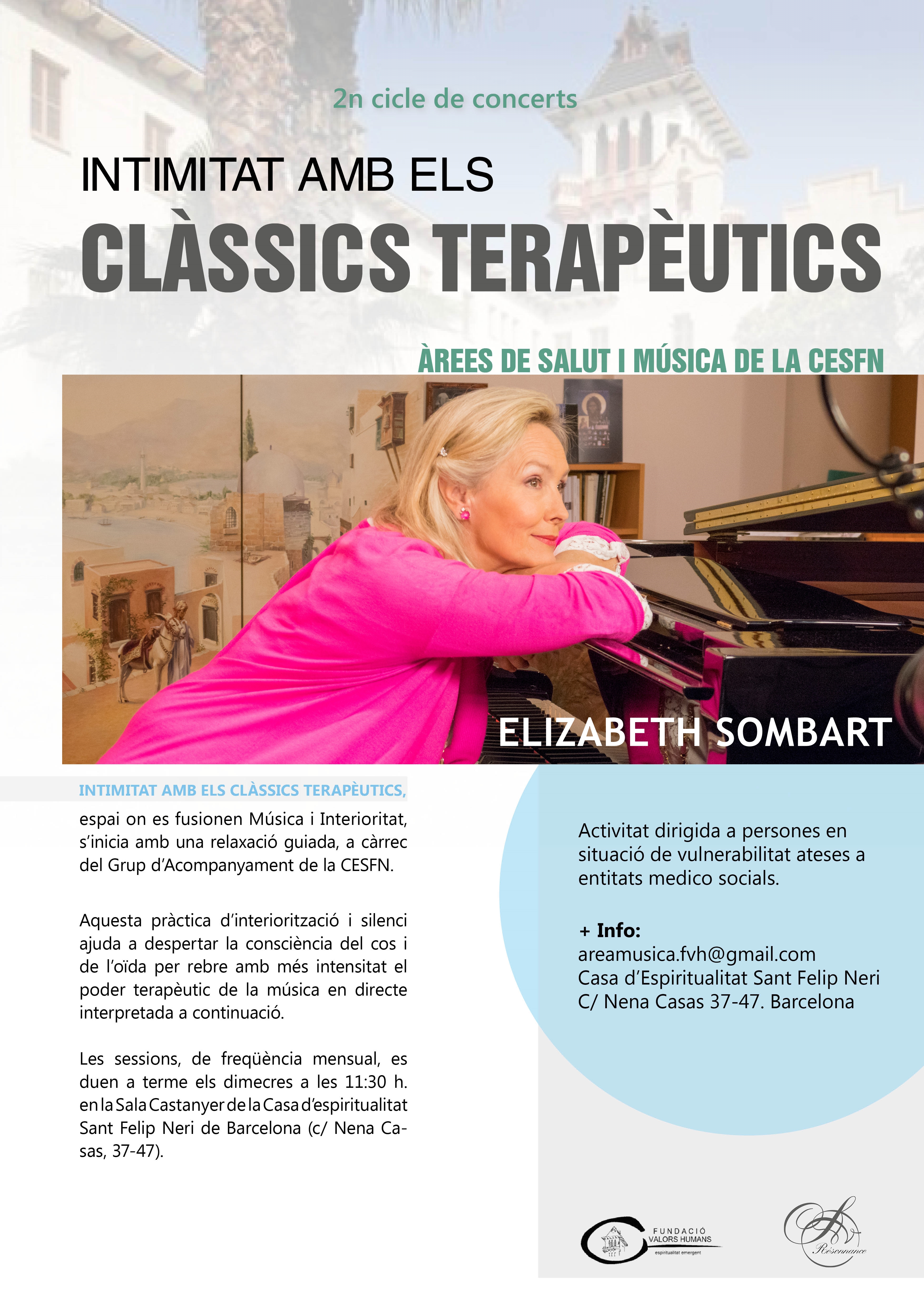 Clásicos terapeúticos. Elizabeth Sombart, piano