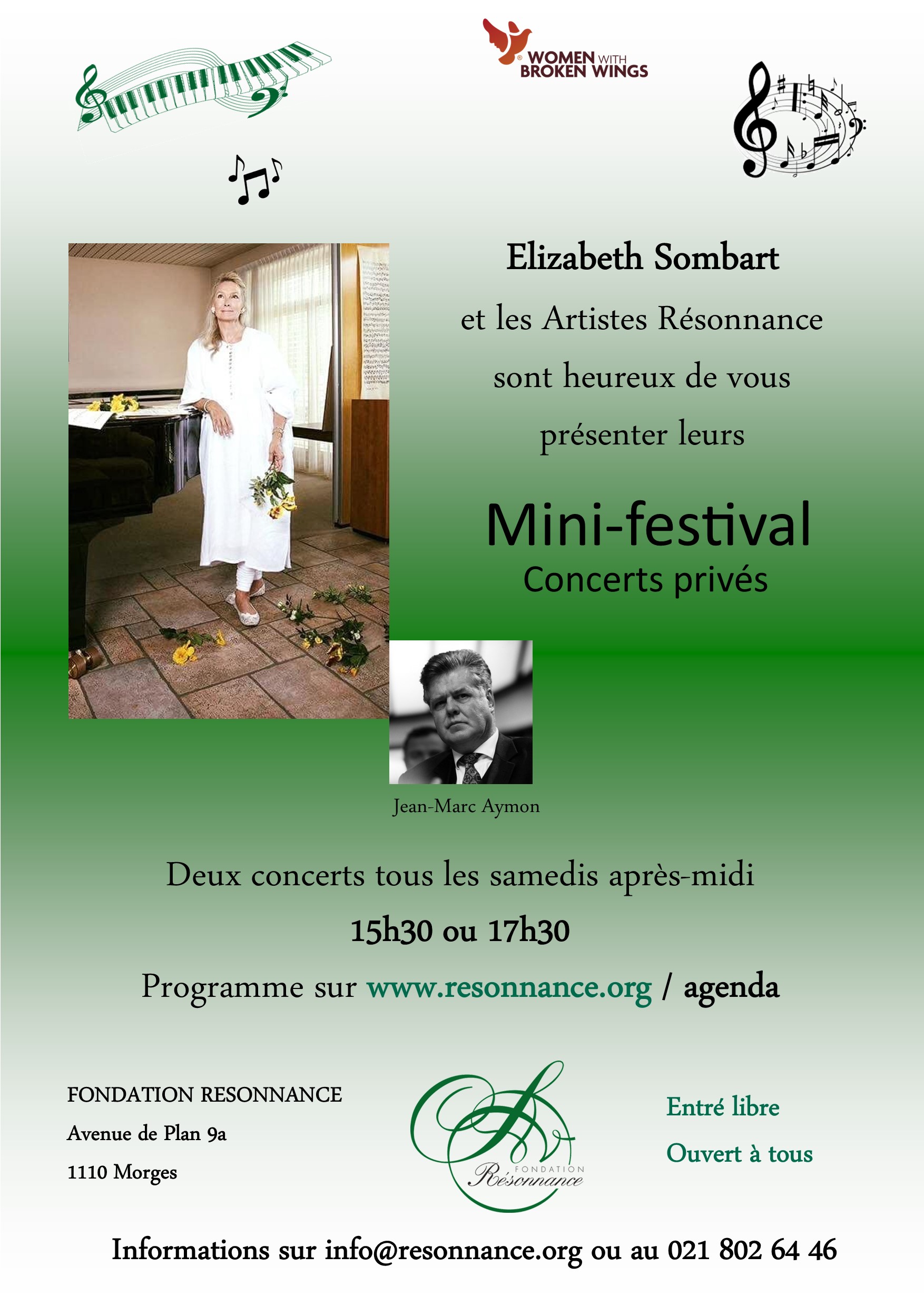 Mini-Festival Résonnance, deux concerts avec Elizabeth Sombart