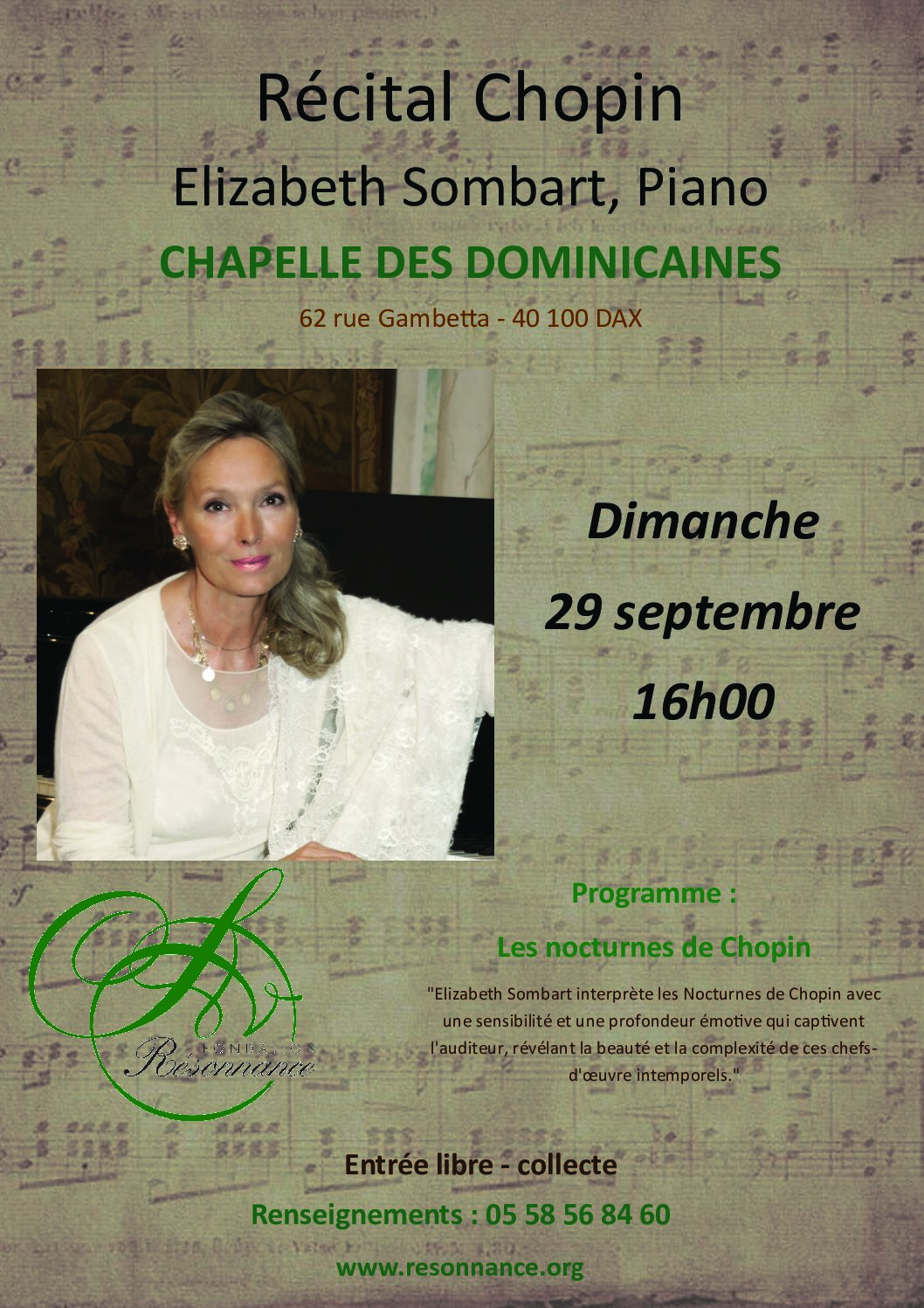 Récital de piano d'Elizabeth Sombart