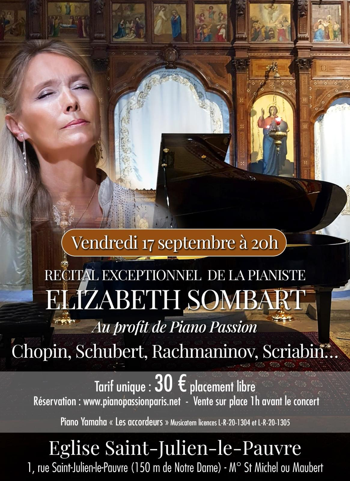 Récital d'Elizabeth Sombart, piano